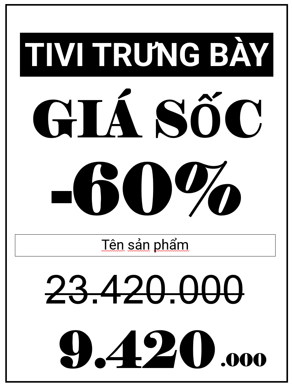 Tivi Trưng Bày